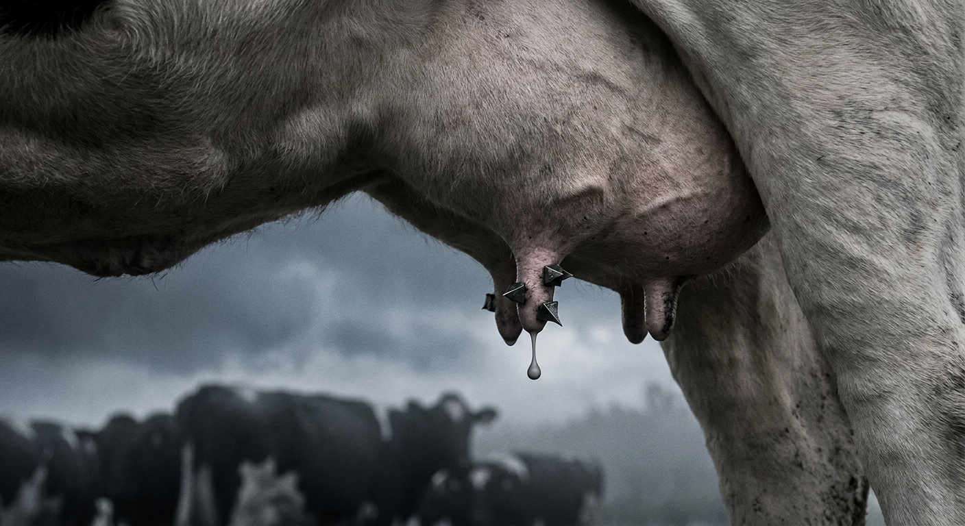 AI-generated illustration for: H5N1 bird flu needs only 10 units of virus to infect a dairy cow through its udders, yet it refuses to spread through normal close contact.